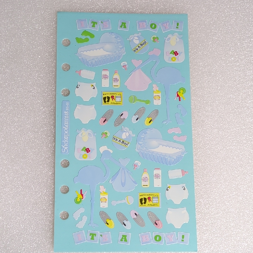 🏵️Stickopotomus Baby Shower Sticker Sheet